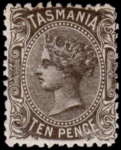 Tasmania Scott 52, Perf. 12 (1870) Mint H OG F-VF, CV $27.50 M