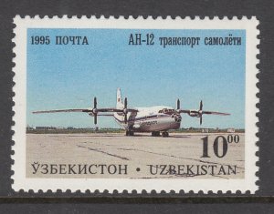 Uzbekistan 93 Airplane MNH VF
