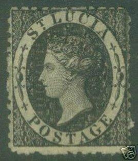 ST LUCIA 1864 QV sg11 MINT