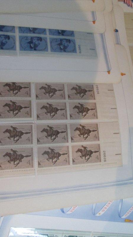 30x Matched 4c Plate Block Sets Face $19.20 VF MNH mounted on White Ace Pages