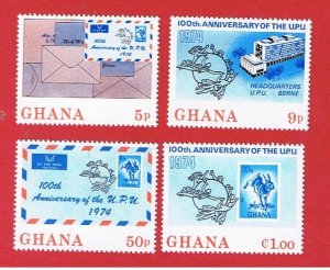 Ghana #512-515  MNH OG    UPU    Free S/H