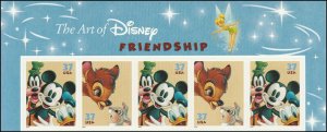 US 3865 3866 Disney Friendship 37c header strip 5 MNH 2004