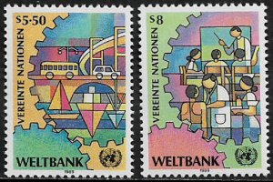 UN, Vienna #88-9 MNH Set - World Banking