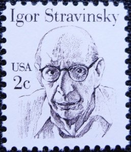 1982 2c Igor Fyodorovich Stravinsky, Composer Scott 1845 Mint F/VF NH