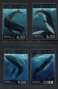 Faroe Islands Sc 403-406 2001 Whales stamp set  mint NH