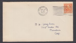 US Sc 723 FDC. 1932 6c orange Garfield coil, Los Angeles cancel, addressed, F-VF