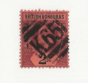 British Honduras Sc #59  2c used with a bold K65 cancel VF