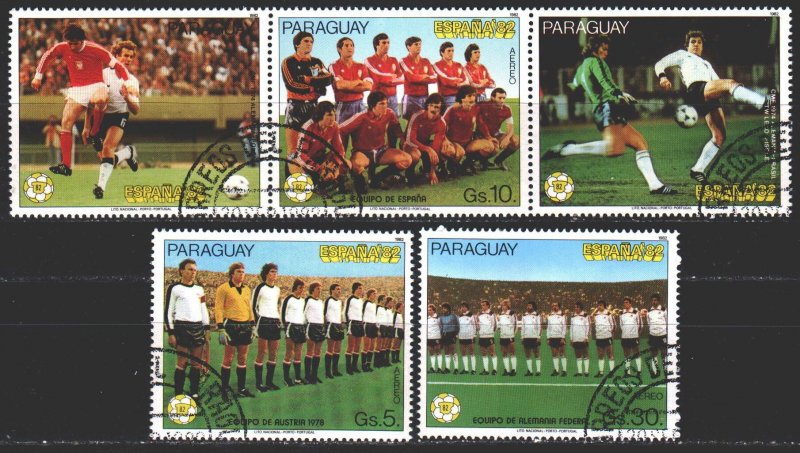 Paraguay. 1982. 3489-91. Spain-82, football. USED.