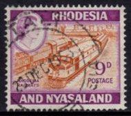 Rhodesia & Nyasaland - 1959 9d Used SG 24a