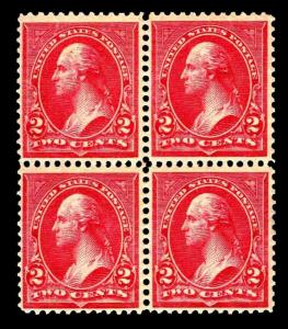 US.#252 1st. Bureau Issue of 1895 Type III Blk of 4 - OGNH - VF - $1500 (E#0630)