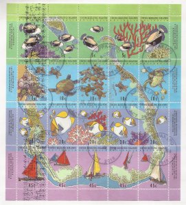 1994 Cocos Islands - Sc292f - used VF - Mini Sheet - Marine Life