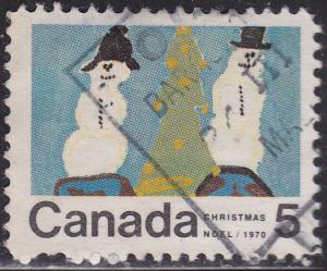 Canada 523 Snowman & Christmas Tree 5¢ 1970