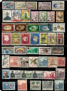 90 Different Used Colombia Airmail issued 1932 to 1967 - I Combine S/H