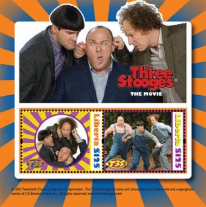 Liberia - 2012 - THE THREE STOOGES - Souvenir Sheet of 2 Stamps - MNH