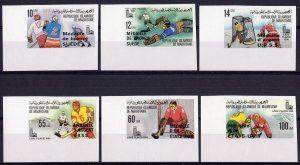 Mauritania 1980 Sc#440/445 LAKE PLACID WINNERS Set (6) IMPERFORATED MNH