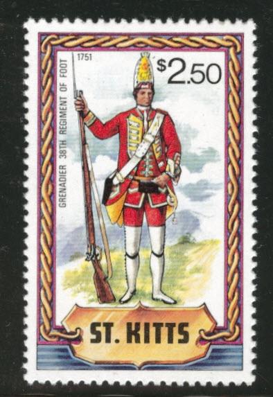 St Kitts Scott 73 MNH** Military Uniform Issue 1981