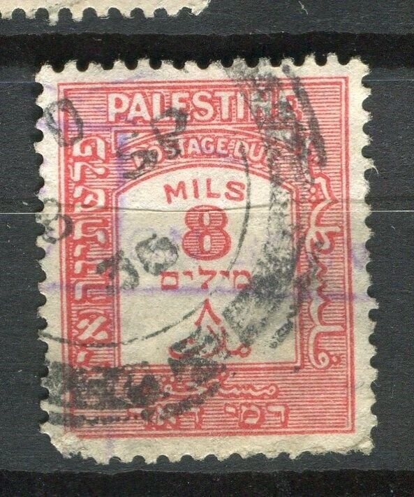 PALESTINE; 1920s early Postage Due issue fine used 8m. value