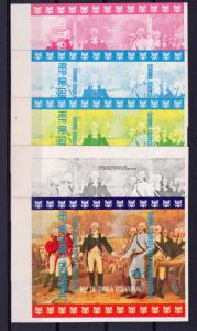 Equatorial Guinea 1975 Mi#B.174 American Bicentennial S/S 5 Color Proofs MNH