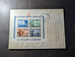 1945 Croatia WWII Feldpost Souvenir Cover to Soborg Denmark