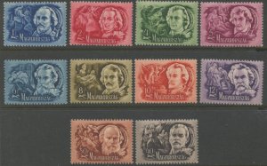 HUNGARY Sc#CB3-CB12 1948 Writers Complete Set OG Mint NH