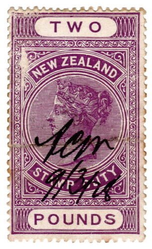 (I.B) New Zealand Revenue : Stamp Duty £2 