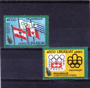 Uruguay 1975 Montreal/Innsbruck Pre-Olympics Set Sc#C407ab 