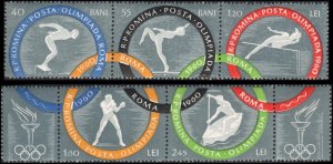 1960 Romania Sc# 1328a 1330a - Winter Olympics stamp set MH Cv$20