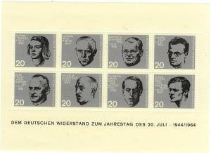 Germany, Scott # 883-890 MNH Sheet