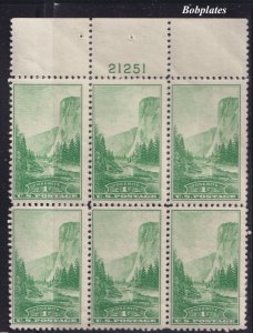 BOBPLATES #740 Yosemite Top Plate Block 21251 F-VF MNH SCV=$2.5