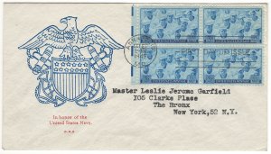 #935 – 1945 3c US Armed Forces: Navy FDC
