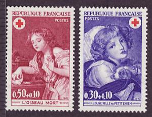 France #B452-53 mint hinged singles
