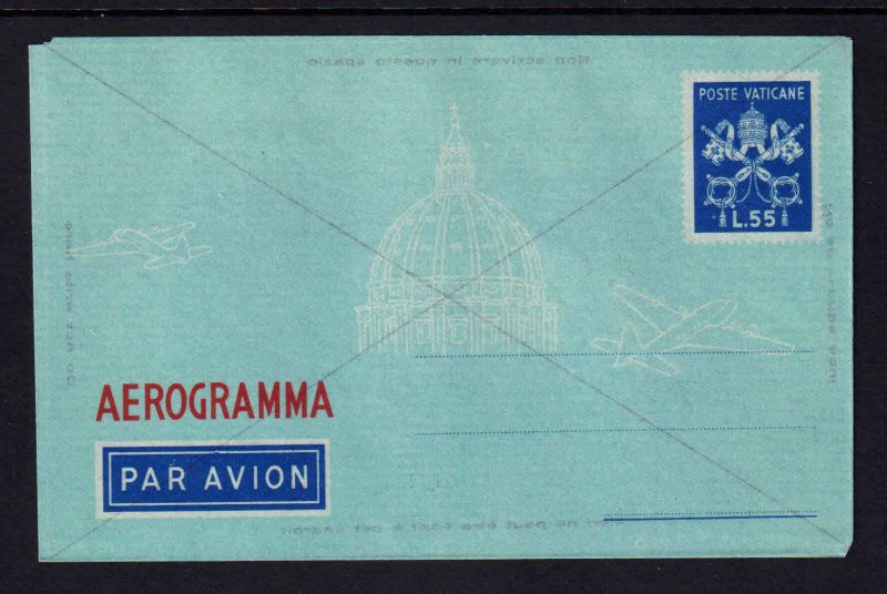 ITALY VATICAN CITY L55 MINT AIR LETTER SHEET €125