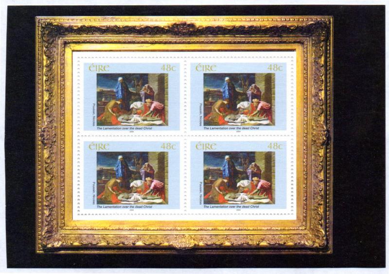 IRELAND 1574a MNH S/S SCV $5.00 BIN $3.00 THE LAMENTATION PAINTING