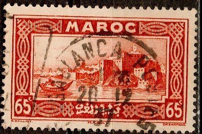 French Morocco 1933: Sc. # 136; Used Single Stamp