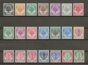 MALAYA/KEDAH 1950/55 SG 76/90 MNH Cat £160