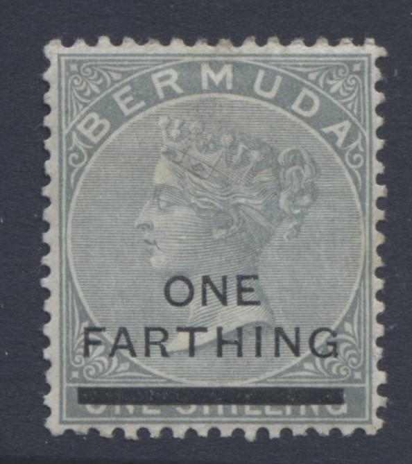 Bermuda - Scott 26 - QV Overprint - 1901 - MLH -  Single 1/4p Stamp