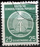 Germany DDR; 1954: Sc. # O10  Used CTO Single Stamp +