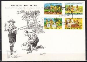 Grenada, Scott cat. 1088-1091. Scouting issue. Bee Keeping. First Day Card. ^