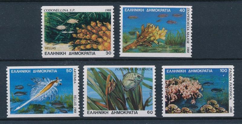 [29154] Greece 1988 Marine Life Coral Reef Fish MNH