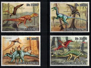 S. TOME E PRINCIPE 2010 - Dinosaurs (2) / complete set MNH