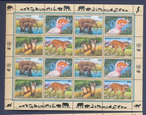 UN United Nations - Scott 700-703a - MNH S/S - Endangered Animals - 1997