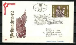 Austria, Scott cat. 933. Religious Christmas issue. First day cover.