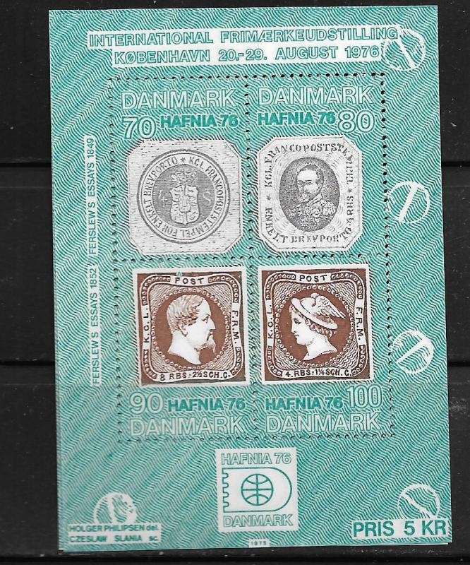 DENMARK, 565, MNH, SS, POST STAMPS