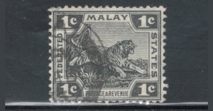 Malaya 1923 Tiger 1c Scott # 50 Used