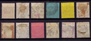 Great Britain Sc 111-122 Used Complete Jubilee Set Queen Victoria (1887-92) F-VF