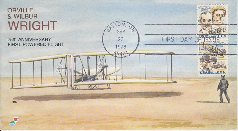 1978 Wright Brothers (Scott C91-2) Spectrum FDC