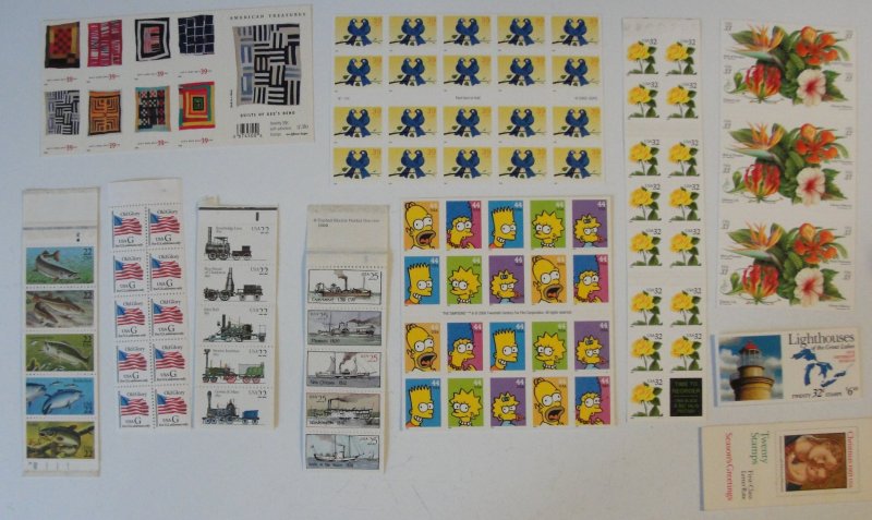 US Booklet Pane Lot of 11 – All MNH FV 54.00