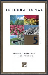 Canada #1904 $1.05 Tourist Attractions (2001). Booklet of 5. Five designs. MNH