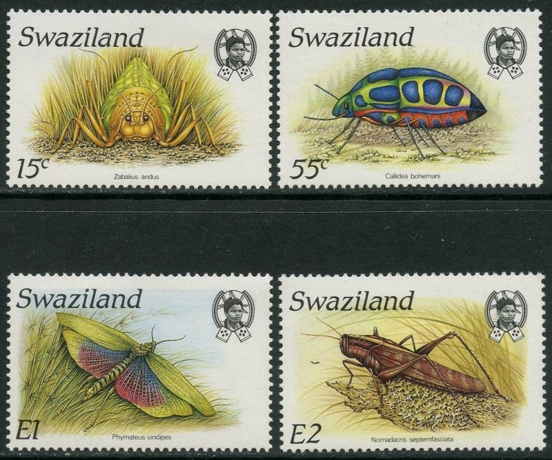 SWAZILAND Sc#531-534 1988 Insects Complete Set OG Mint NH