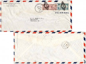 United States Clipper Airmails 25c Clipper with 5c Winged Globe 1938 Tampa, F...